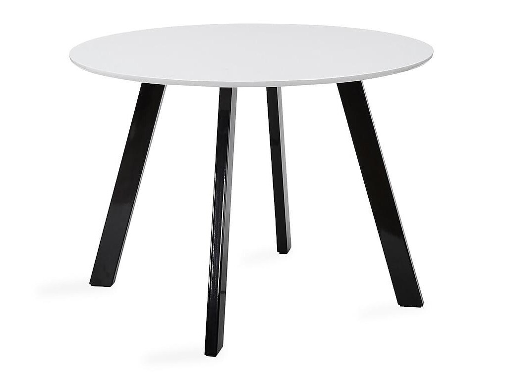 Mesa Riverton 495 (Branco brilhante + Preto)