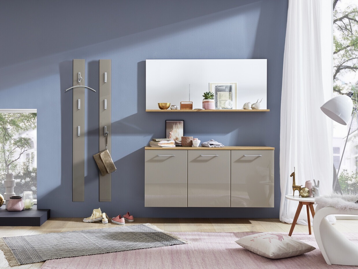 Cabide Sacramento 203 (Cinzento brilhante + Navarra carvalho)