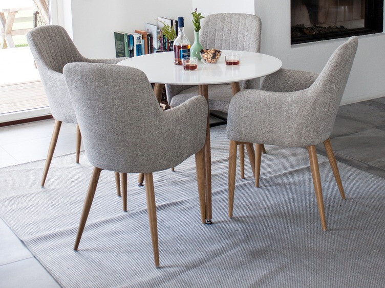 Cadeira Dallas 158 (Cinzento + Castanho)