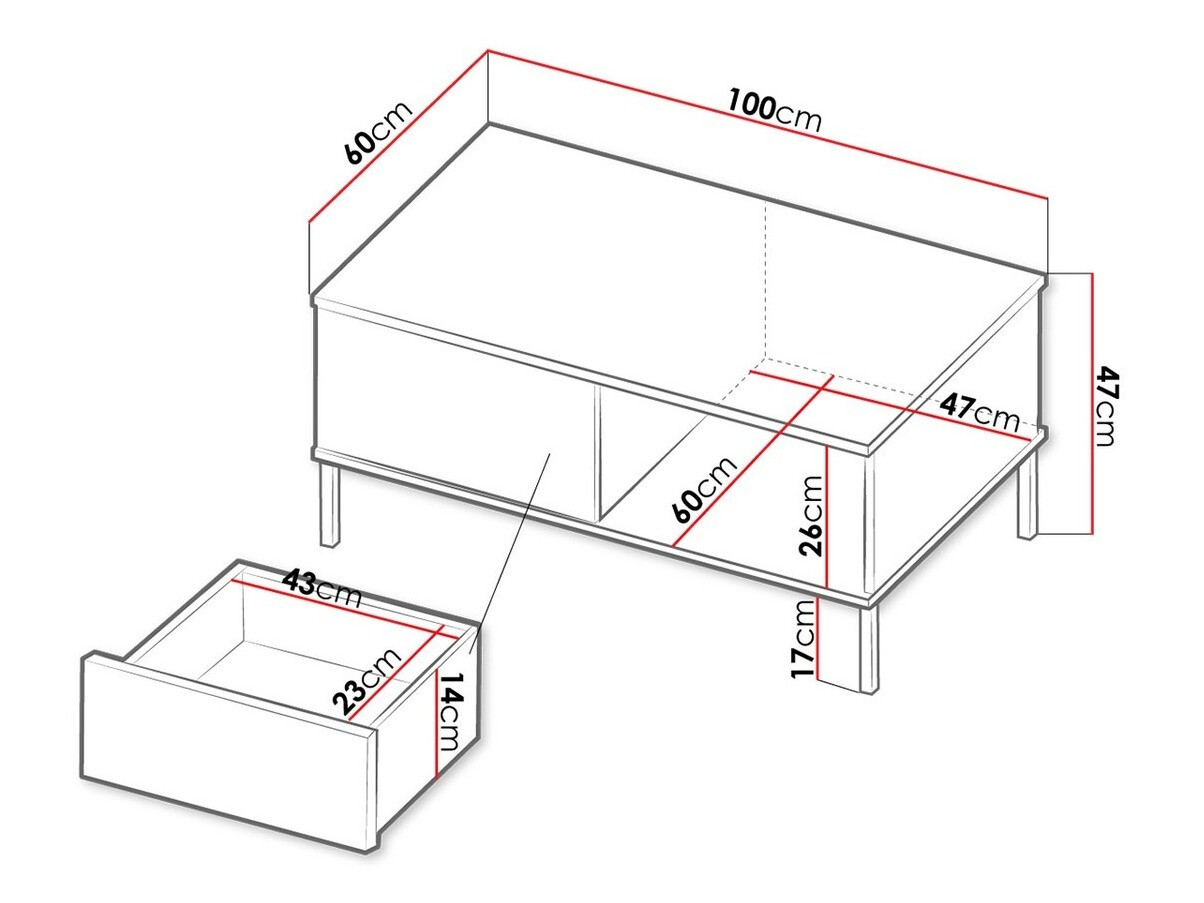 Mesa de centro Lomsore 102 (Branco)