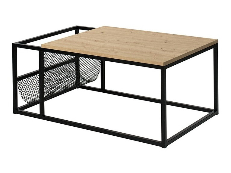 Mesa para revistas Indiana A110 (Preto + Carvalho Artisan)