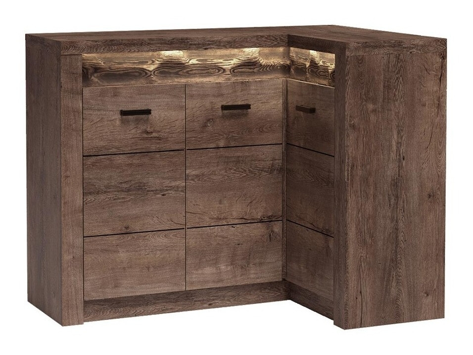 Armário para cantos Serfeno 112 (Madeira de freixo escura)