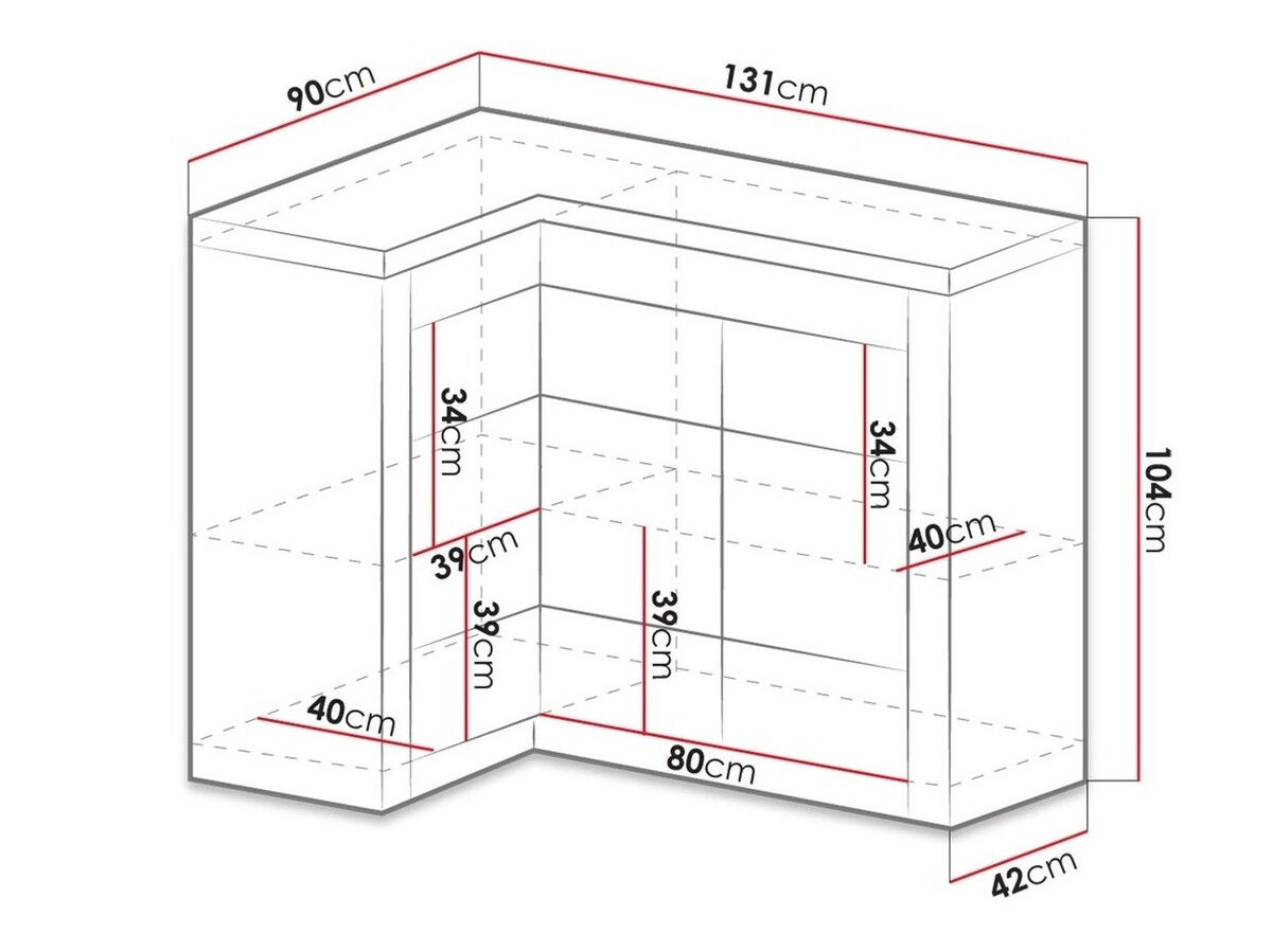 Armário para cantos Serfeno 113 (Madeira de freixo)