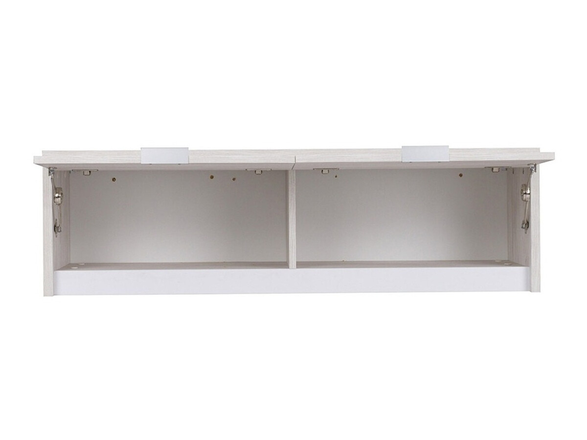 Armário de parede Fivelbo 111 (Carvalho branqueado + Grafite brilhante)