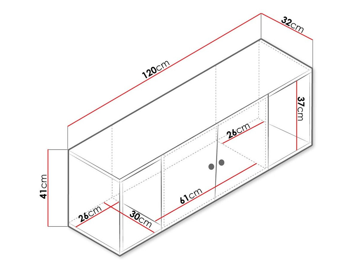 Armário suspenso Almira 112 (Carvalho Artisan + Branco)