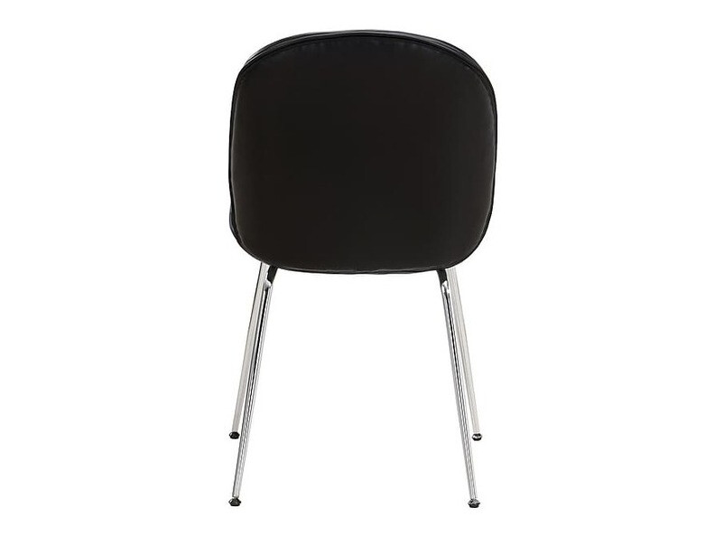 Cadeira Charleston 199 (Preto + Prata)