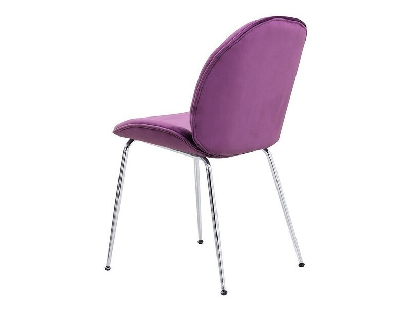 Cadeira Charleston 200 (Roxo + Prata)