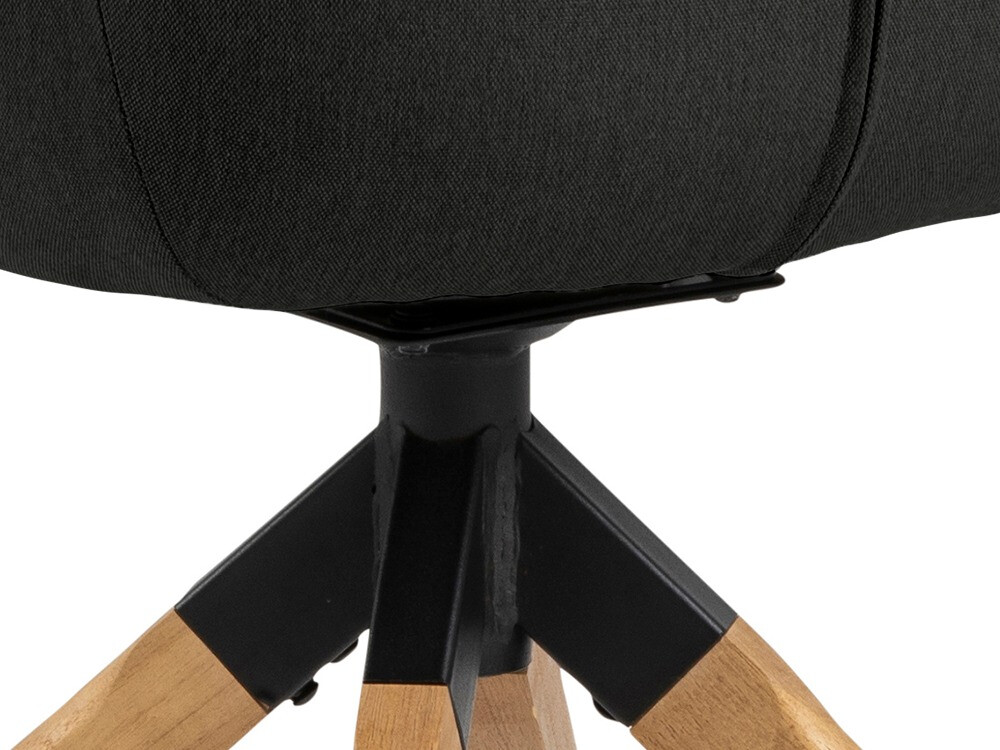 Cadeira Norsica 391 (Cinzento escuro + Madeira clara)