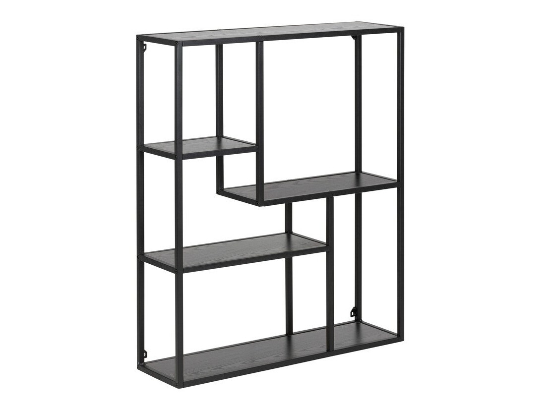 Estante de parede Norsica Sevferi 113 (Cinza preta + Preto)