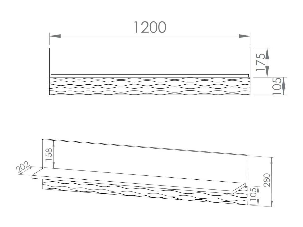 Estante de parede Noleliu 103