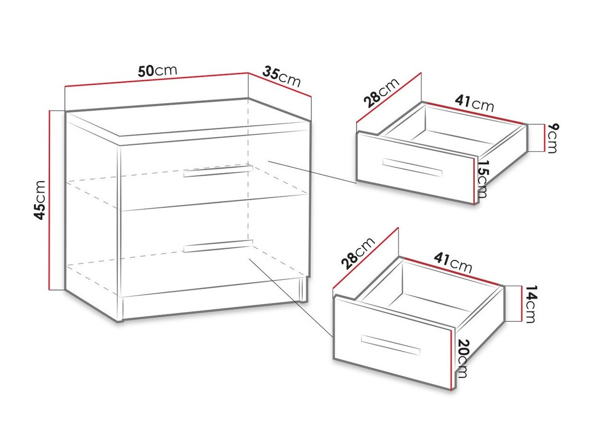 Mesa de cabeceira Catromi 103 (Carvalho Artisan)