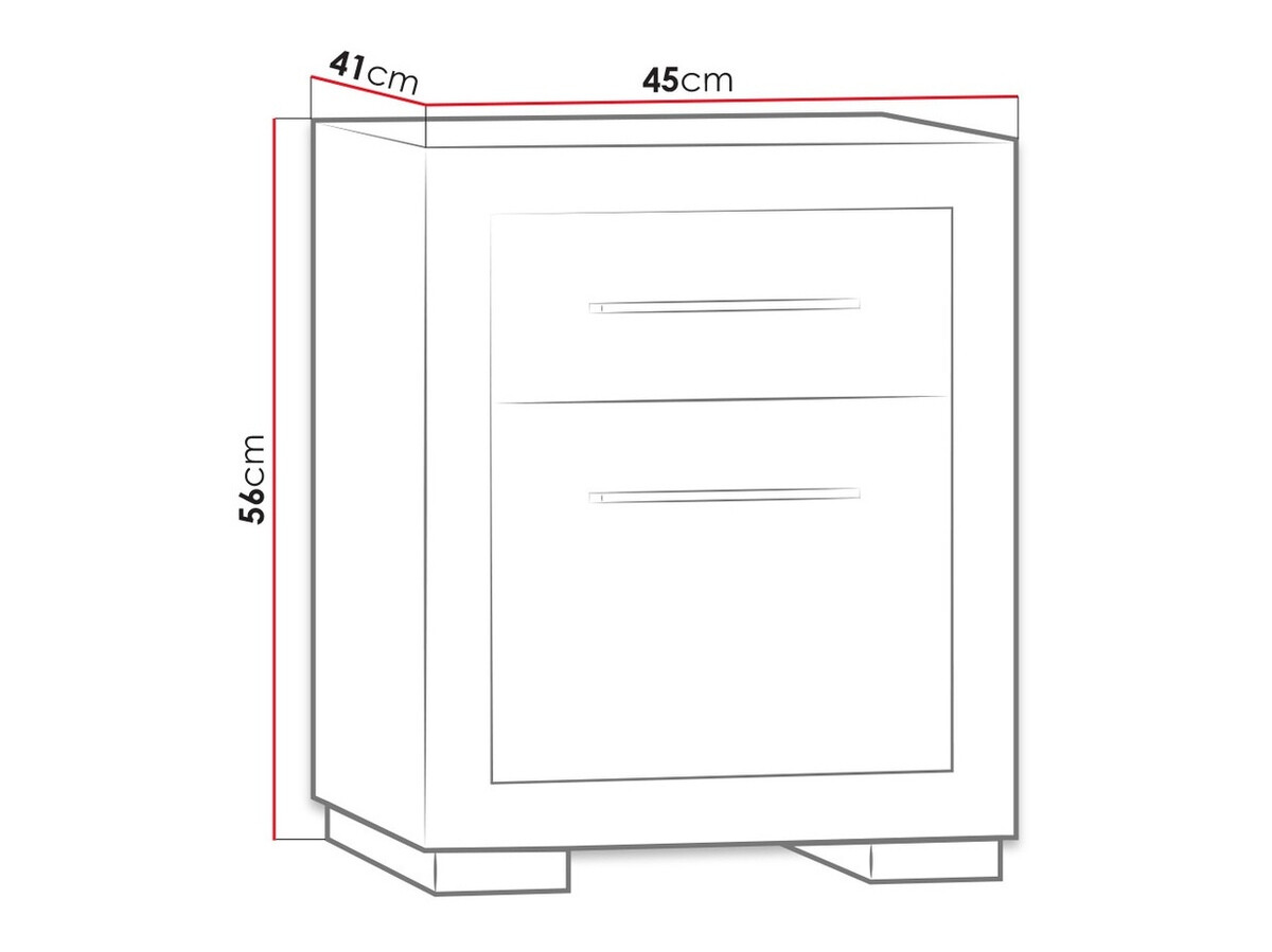 Mesa de cabeceira Fiomeri 108 (Carvalho escuro santana)