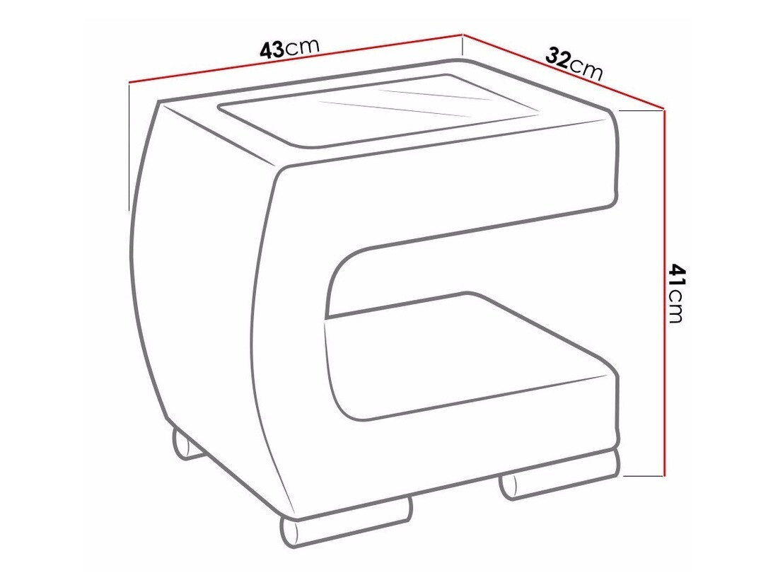 Mesa de cabeceira Mensa (Soft 029)