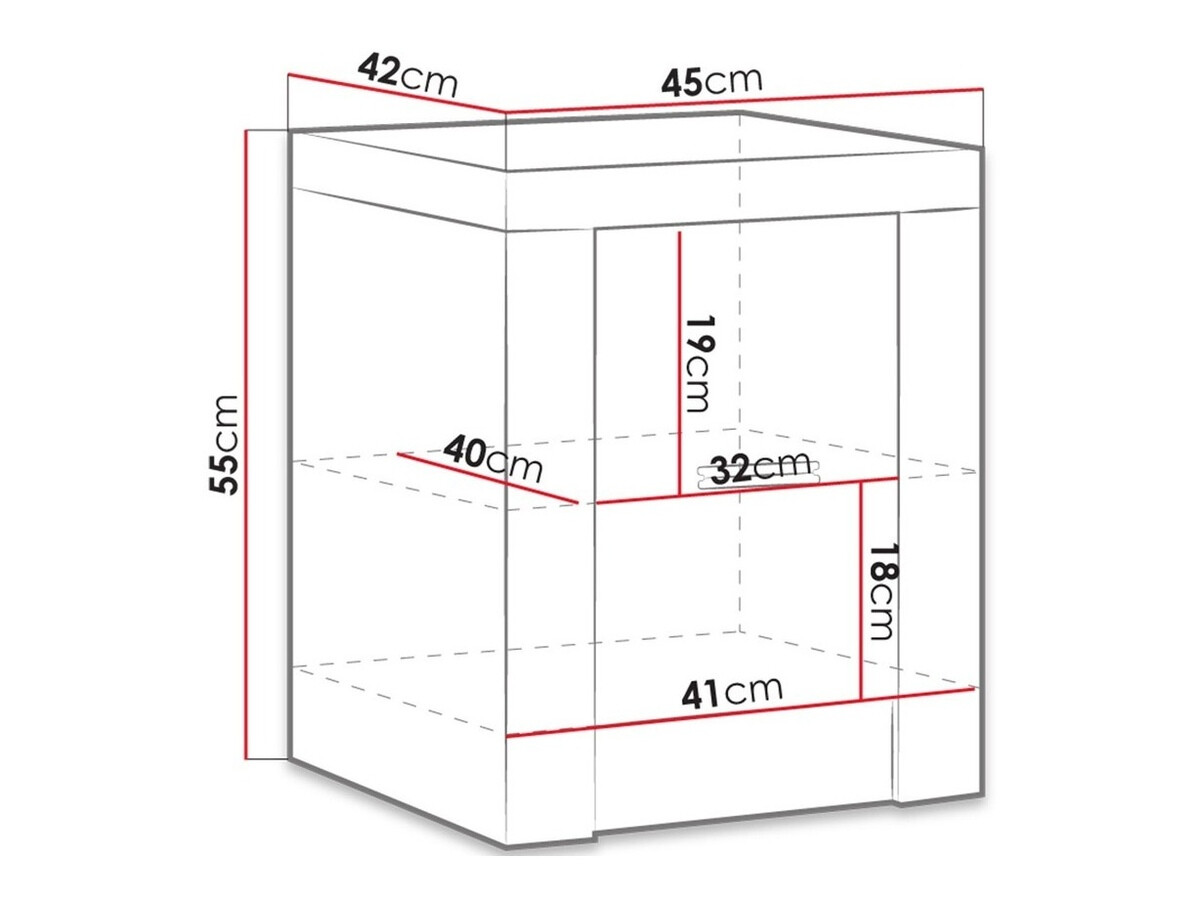 Mesa de cabeceira Serfeno 119 (Freixo escuro)