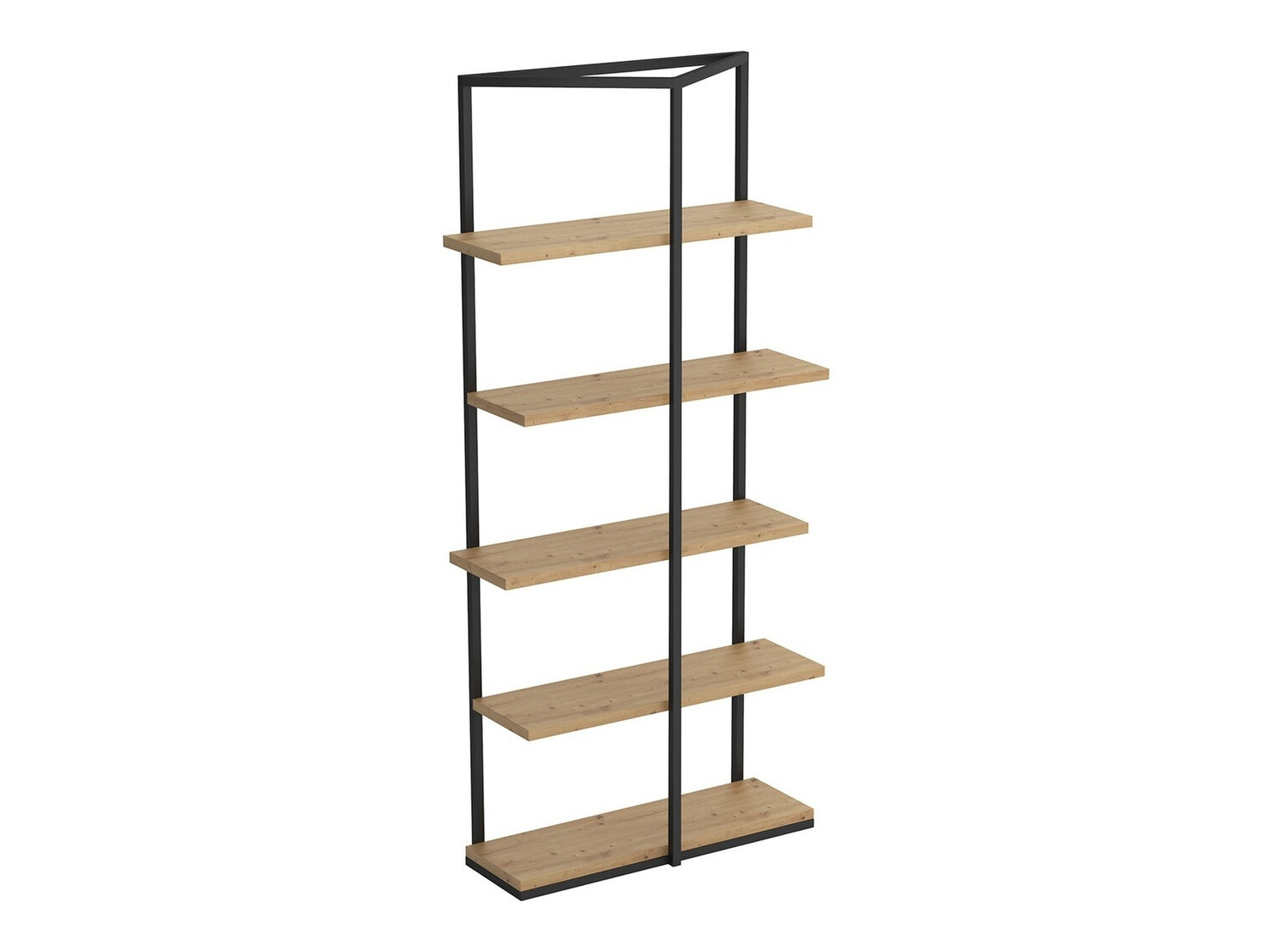Estante Indiana A120 (Preto + Carvalho Artisan)