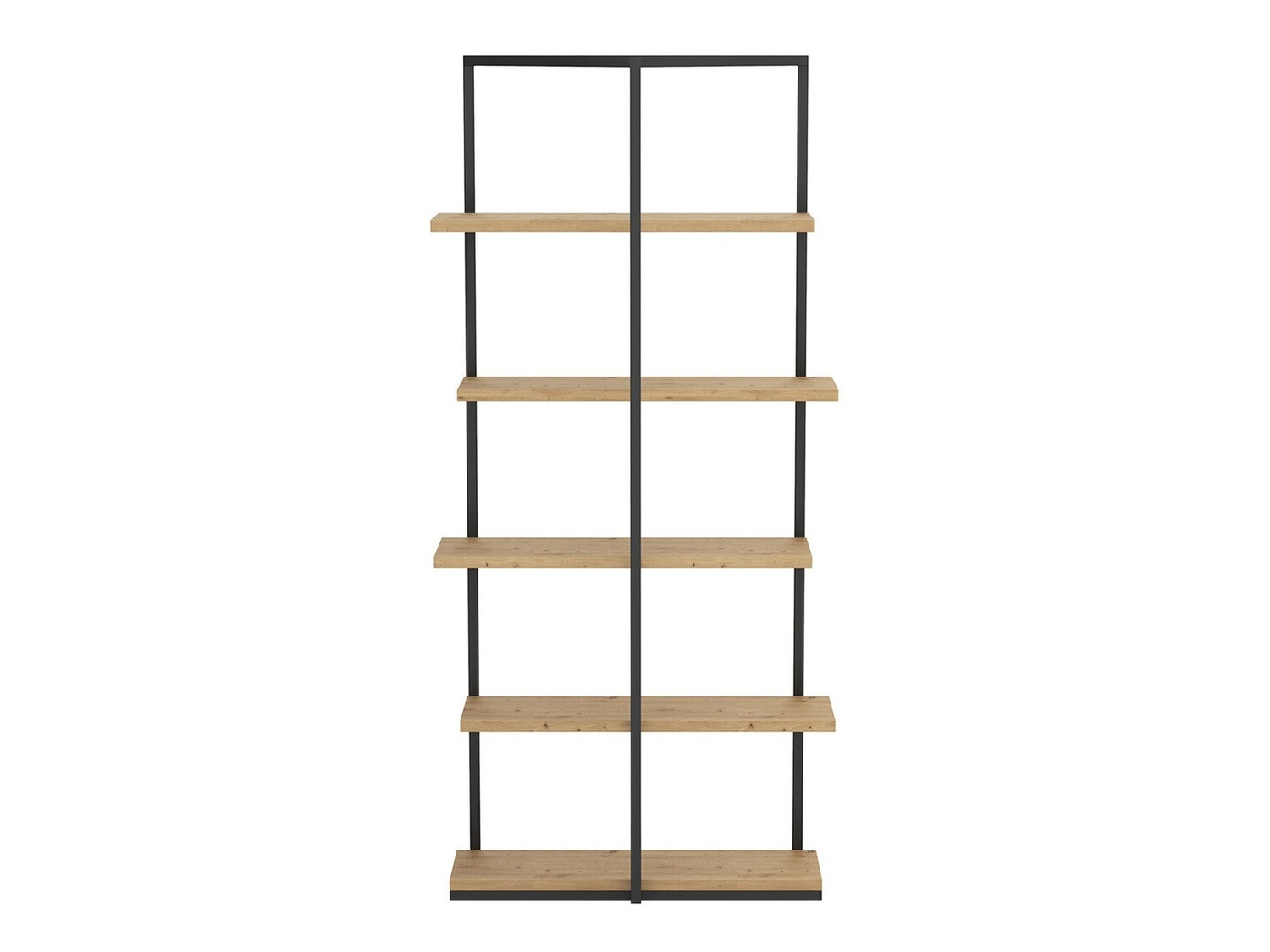 Estante Indiana A120 (Preto + Carvalho Artisan)