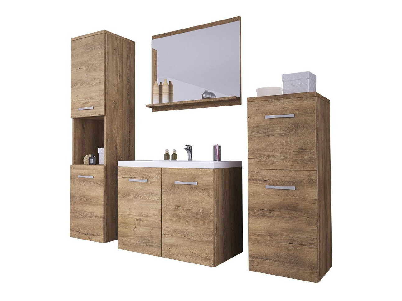 Conjunto de casa de banho Sarasota 108 (Carvalho lefkas)