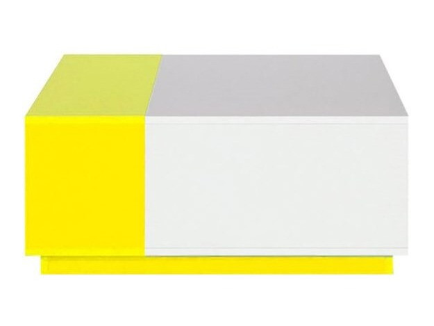 Conjunto de mobiliário Omaha E118 (Branco + Amarelo)