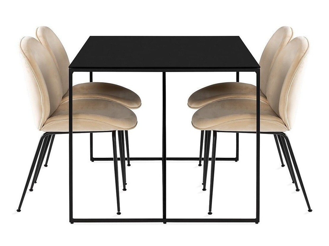 Conjunto para refeições Riverton 549 (Preto + Beige)