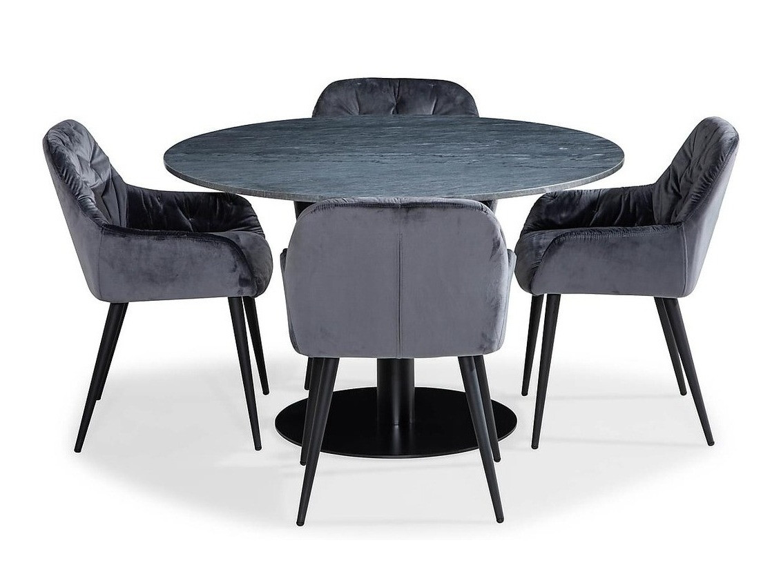 Conjunto para refeições Scandinavian Choice 831 (Cinzento mármore + Preto)