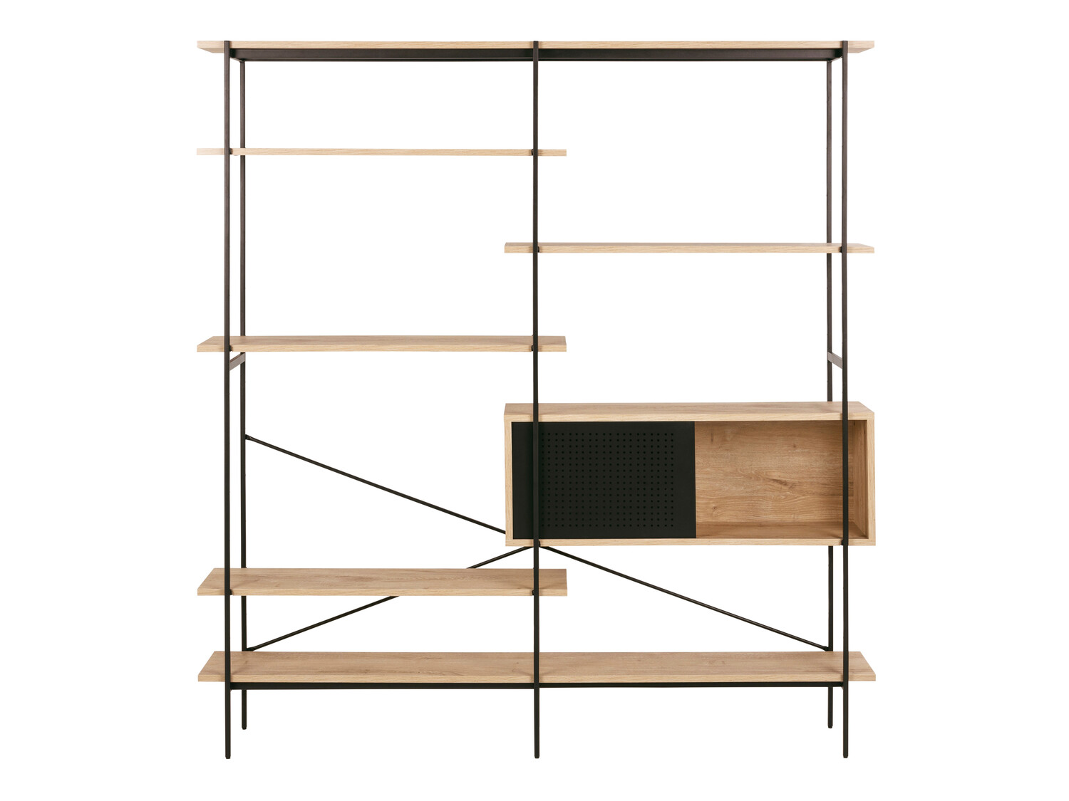Estante Norsica 344 (Carvalho selvagem + Preto)