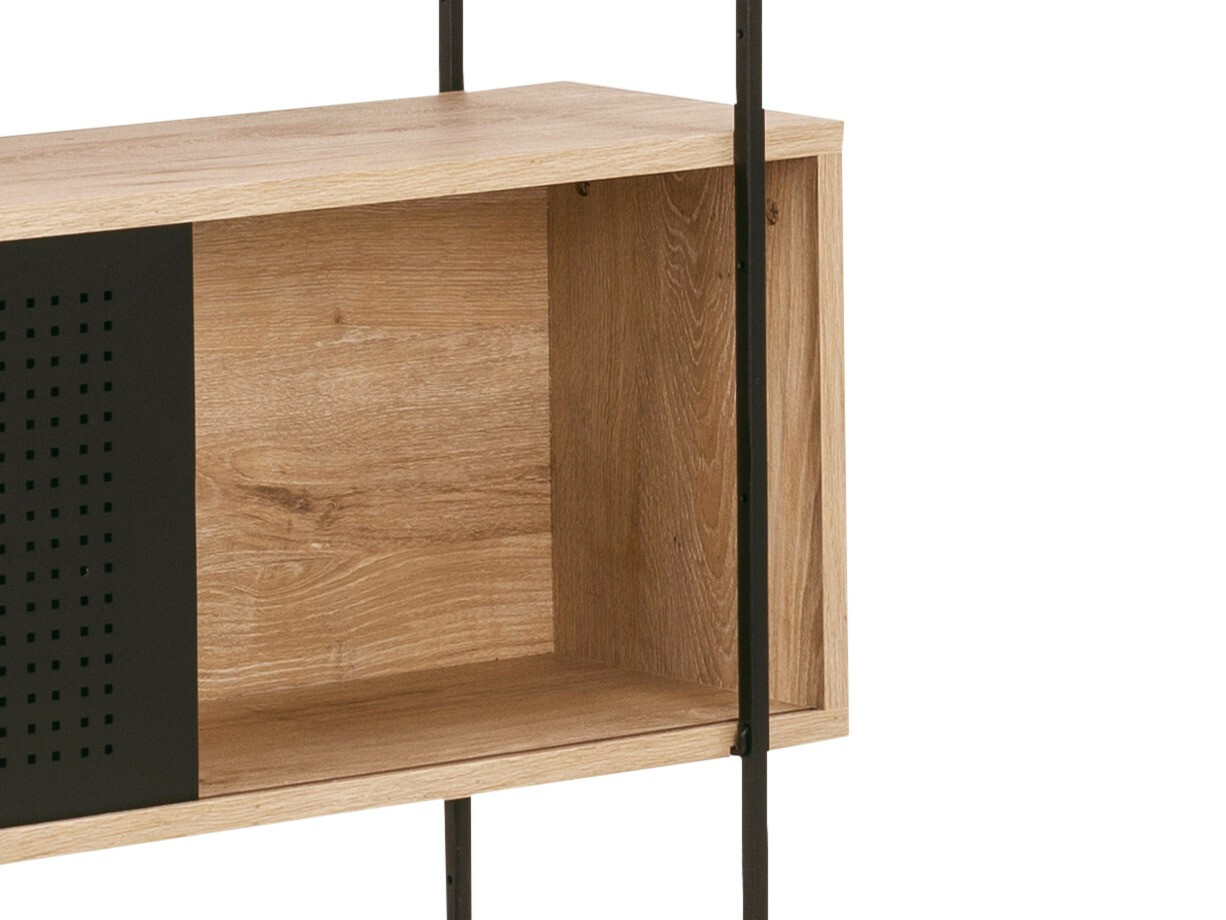 Estante Norsica 344 (Carvalho selvagem + Preto)