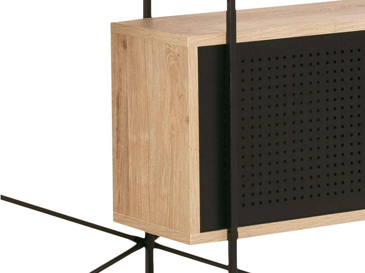 Estante Norsica 344 (Carvalho selvagem + Preto)