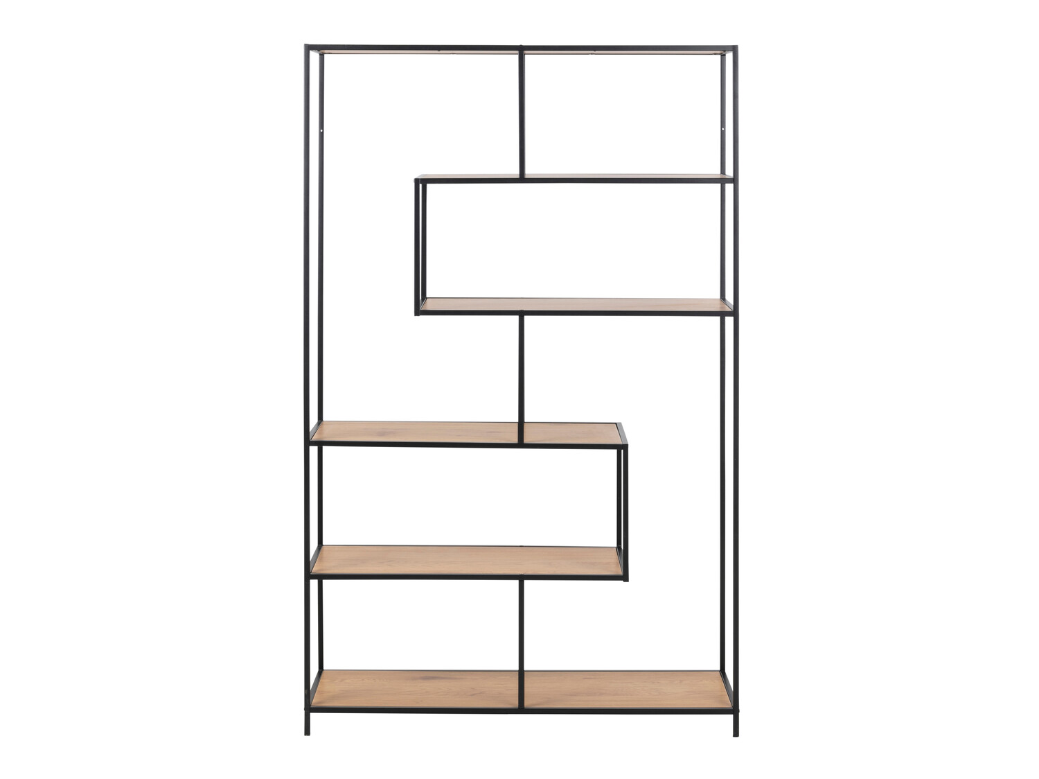 Estante Norsica Sevferi 134 (Carvalho rústico + Preto)
