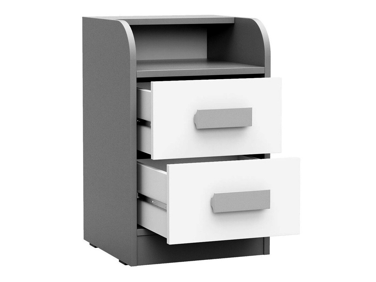 Conjunto de mobiliário Akron H106 (Antracite + Branco + Cinzento)