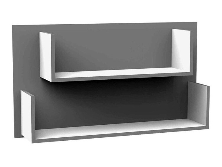 Conjunto de mobiliário Akron H106 (Antracite + Branco + Cinzento)