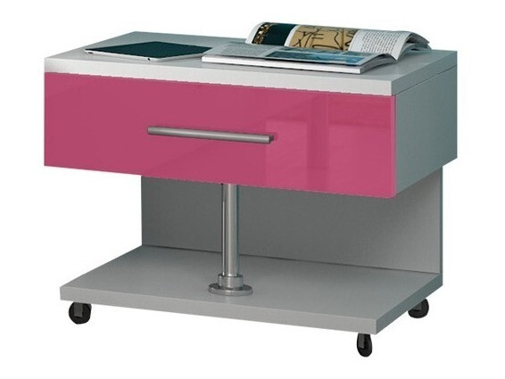 Conjuntos para quartos de criança Campus (Branco brilhante + Cor-de-rosa brilhante)