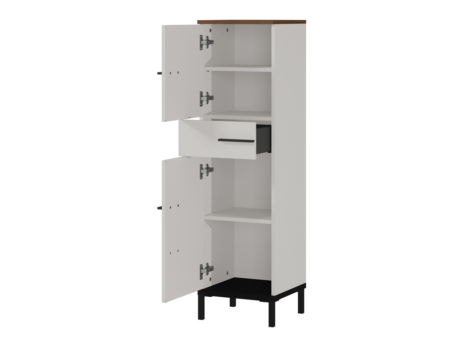 Armário colocado para casa de banho Ruvlevu 101 (Cinzento claro + Noz)