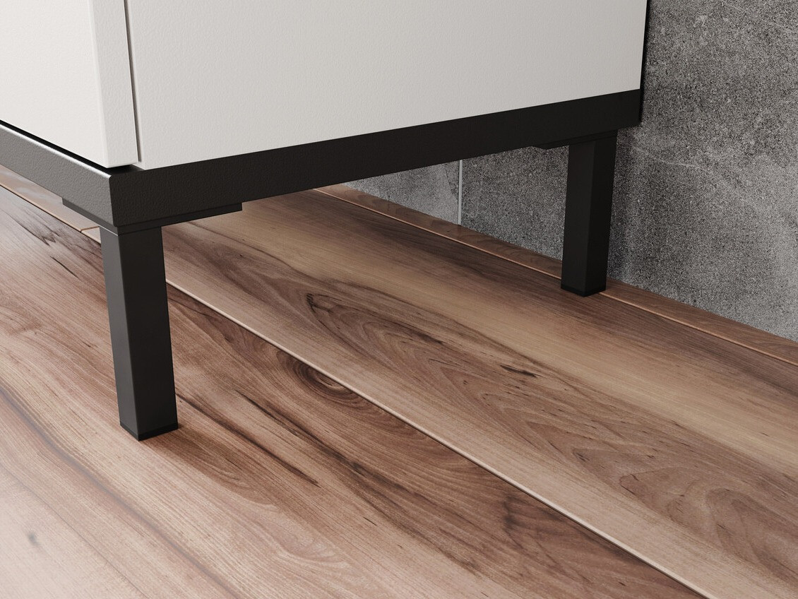 Armário colocado para casa de banho Ruvlevu 101 (Cinzento claro + Noz)