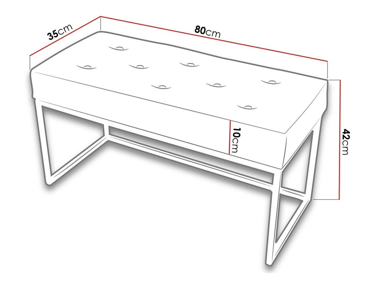 Banco estofado Germantown 103 (French Velvet 685)