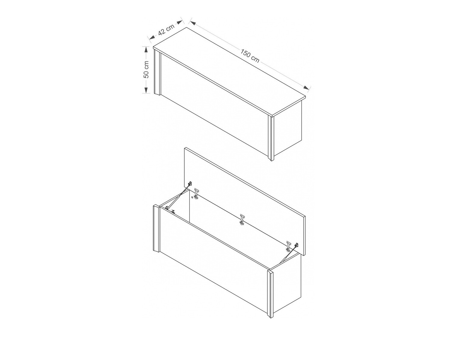 Caixa de arrumação Elialo 116 (Carvalho Sonoma escuro)