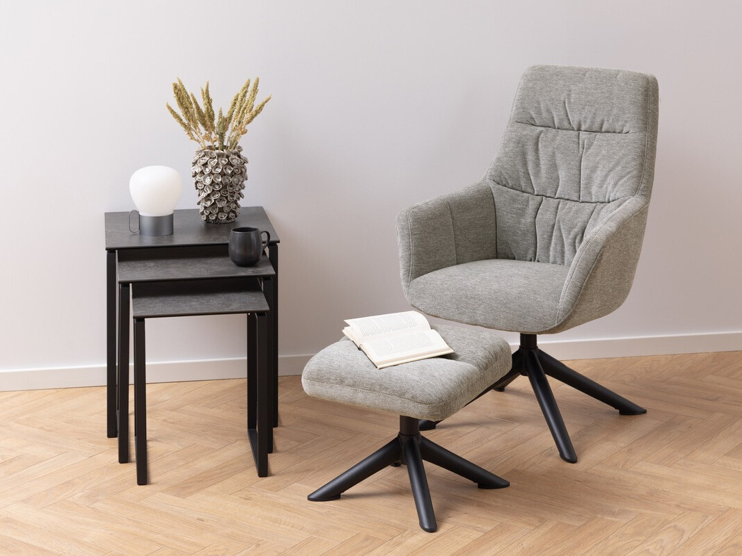 Conjunto de mesas de apoio Norsica 406 (Preto)