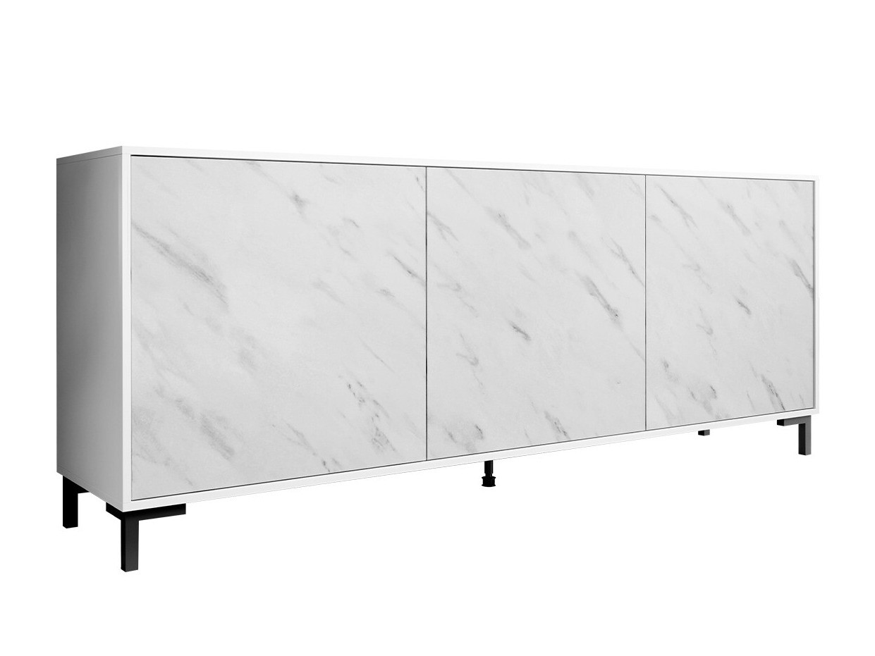 Aparador Charlotte 158 (Branco + Marmore branco)