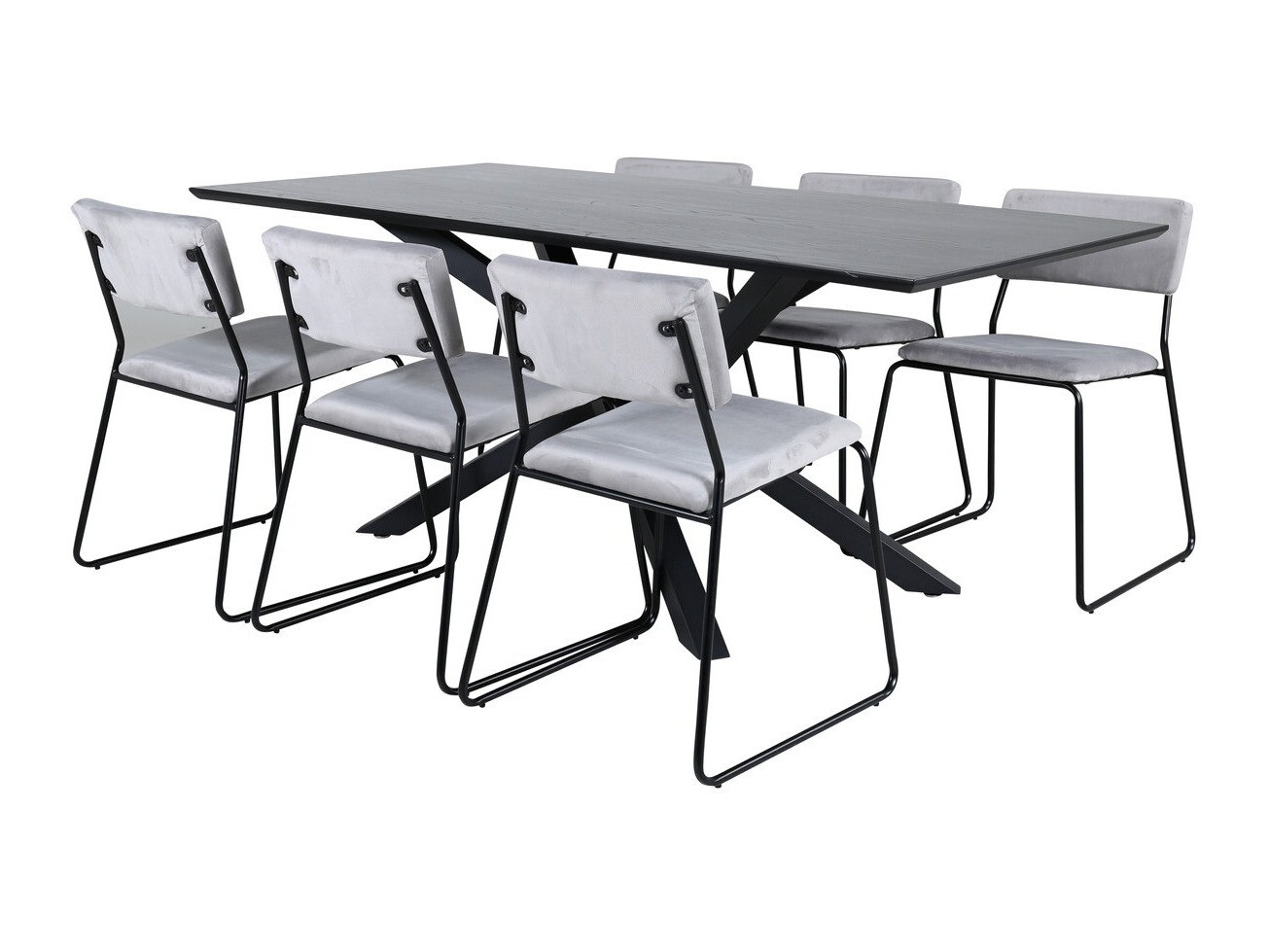 Conjunto para refeições Dallas 2695 (Cinzento + Preto)