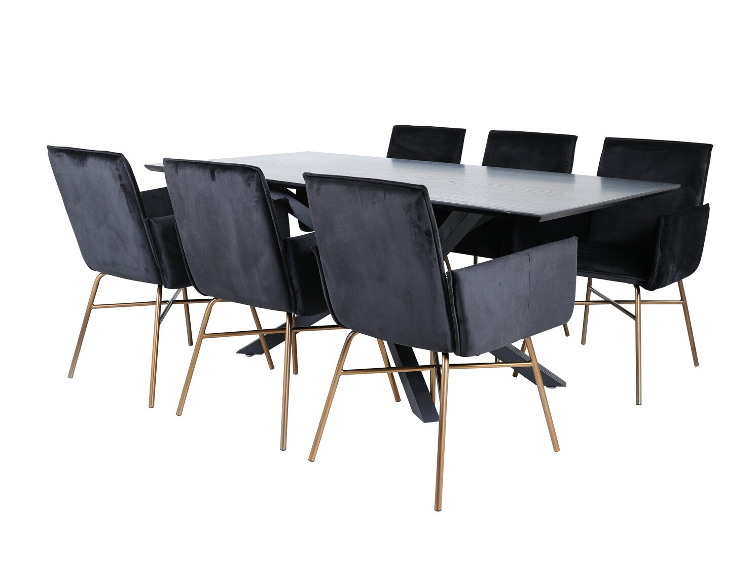 Conjunto para refeições Dallas 2703 (Preto + Cobre)