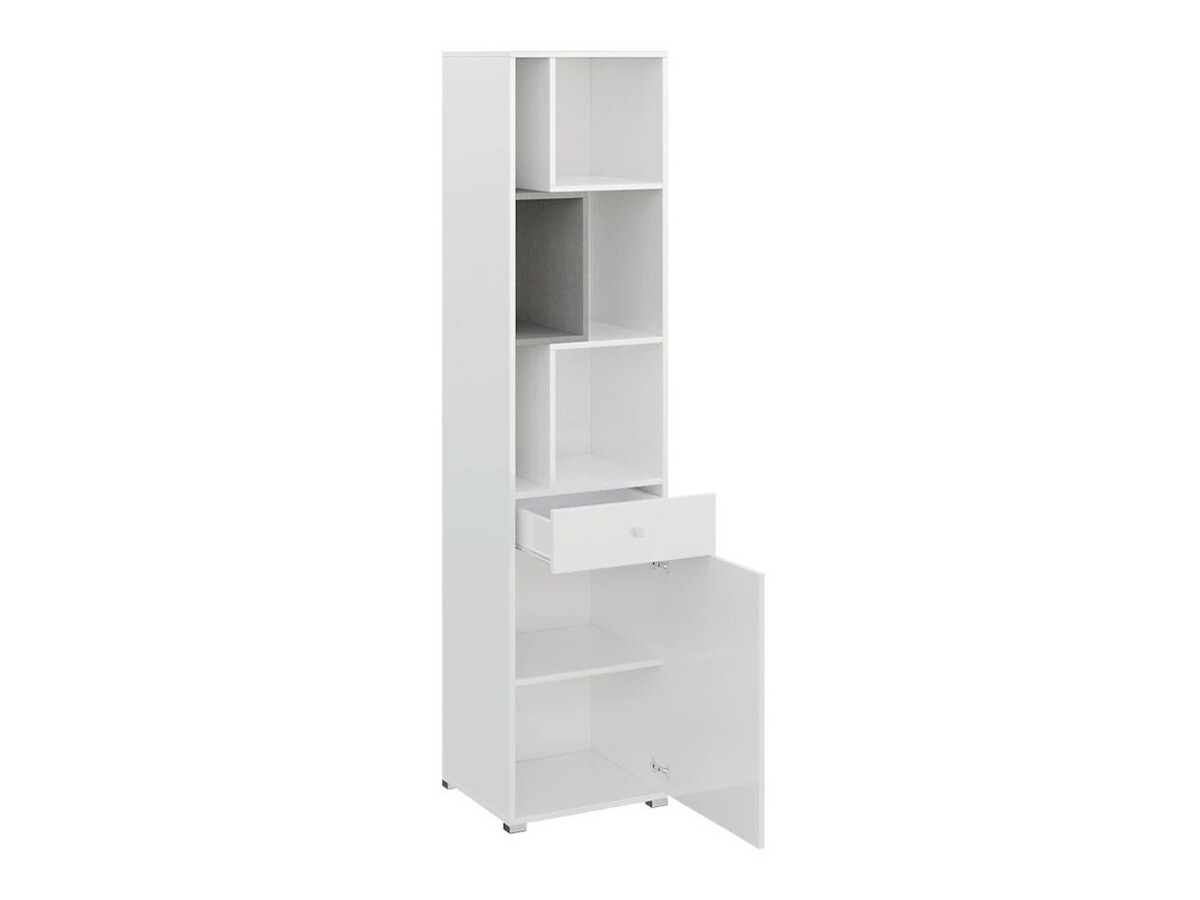 Estante Omaha J107 (Branco + Cimento)