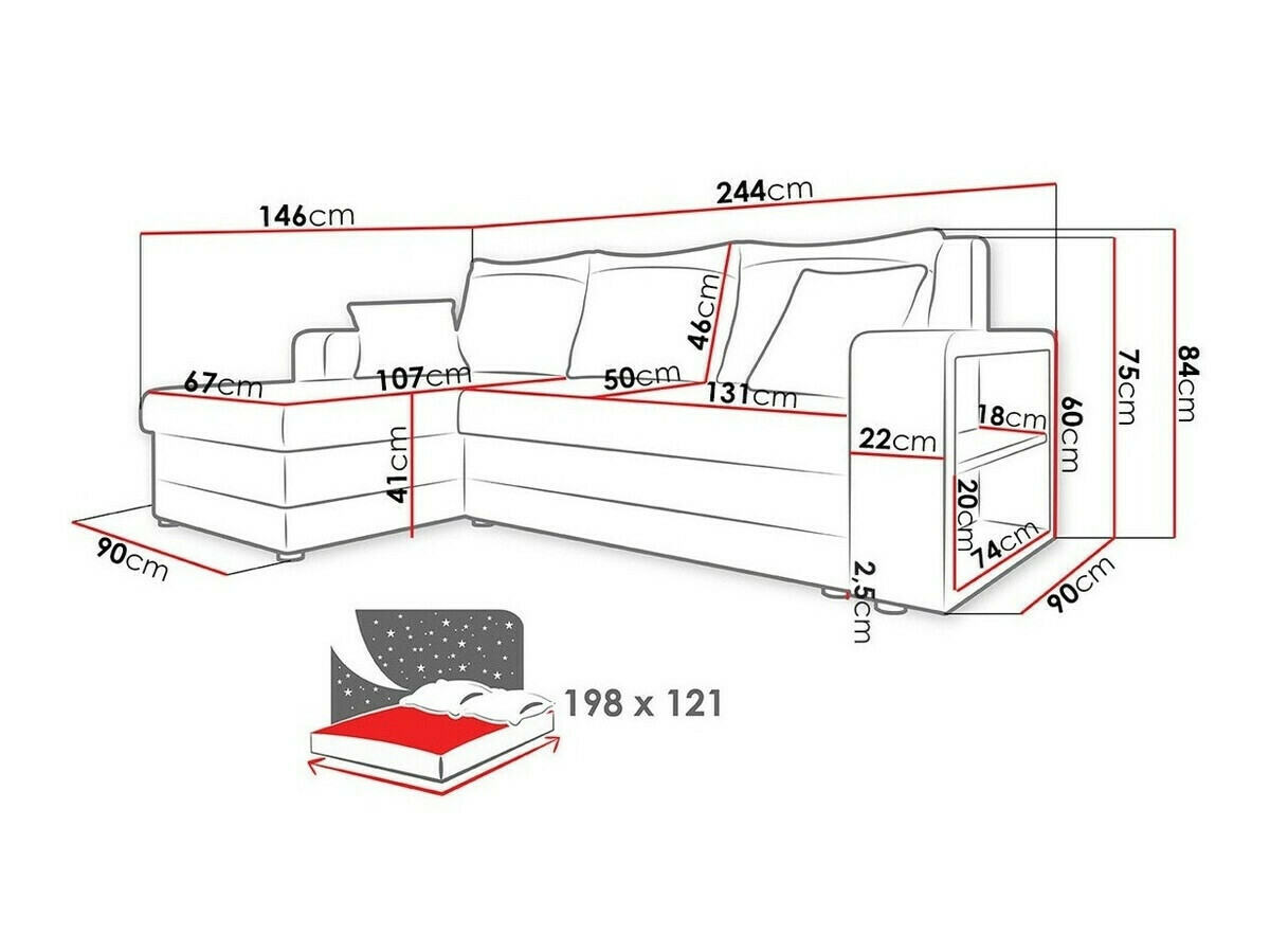 Sofá de canto Comfivo 153 (Matana 17 + Uttario Velvet 2979)