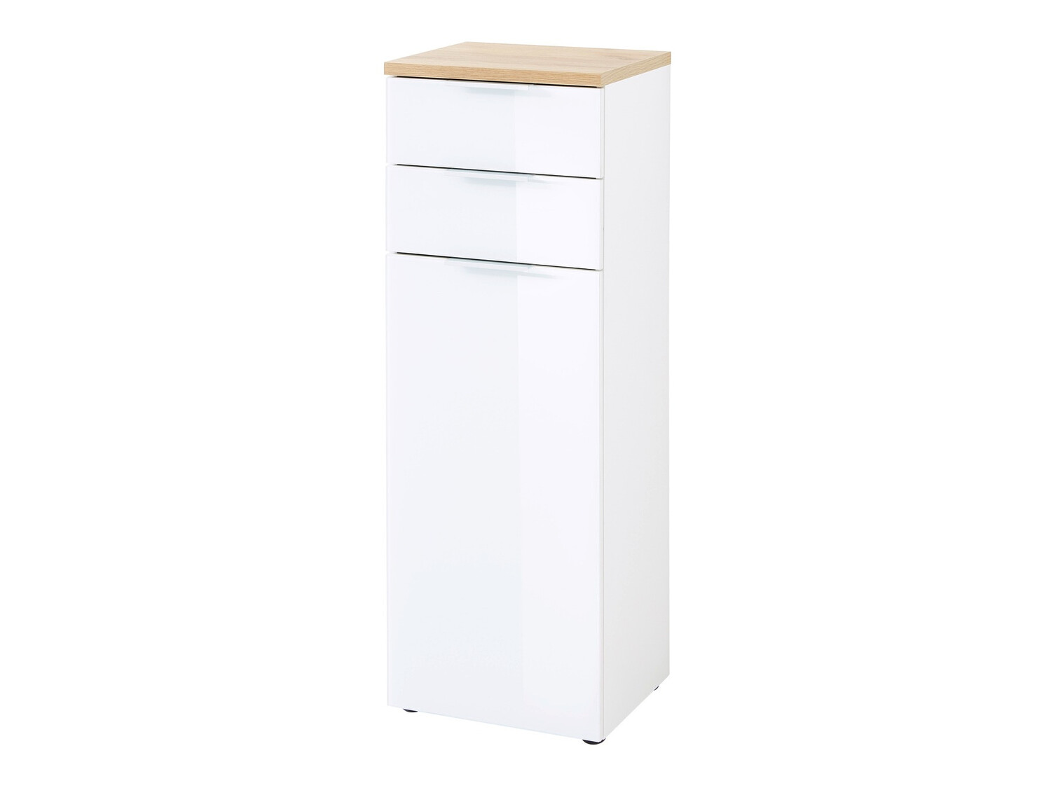 Armário colocado para casa de banho Levciro 103 (Branco + Navarra carvalho)