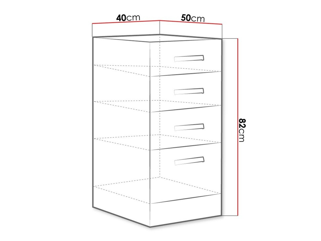Armário modular com gavetas Multi White 122