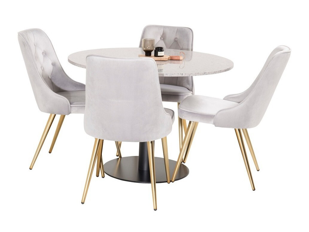 Conjunto para refeições Dallas 1139 (Cinzento + Dourado)