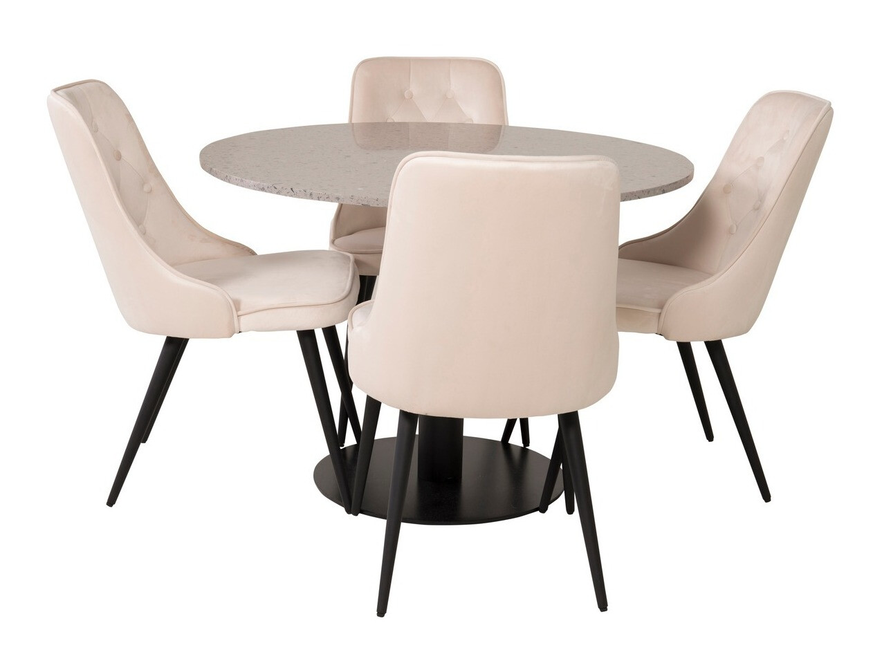 Conjunto para refeições Dallas 1139 (Creme + Preto)