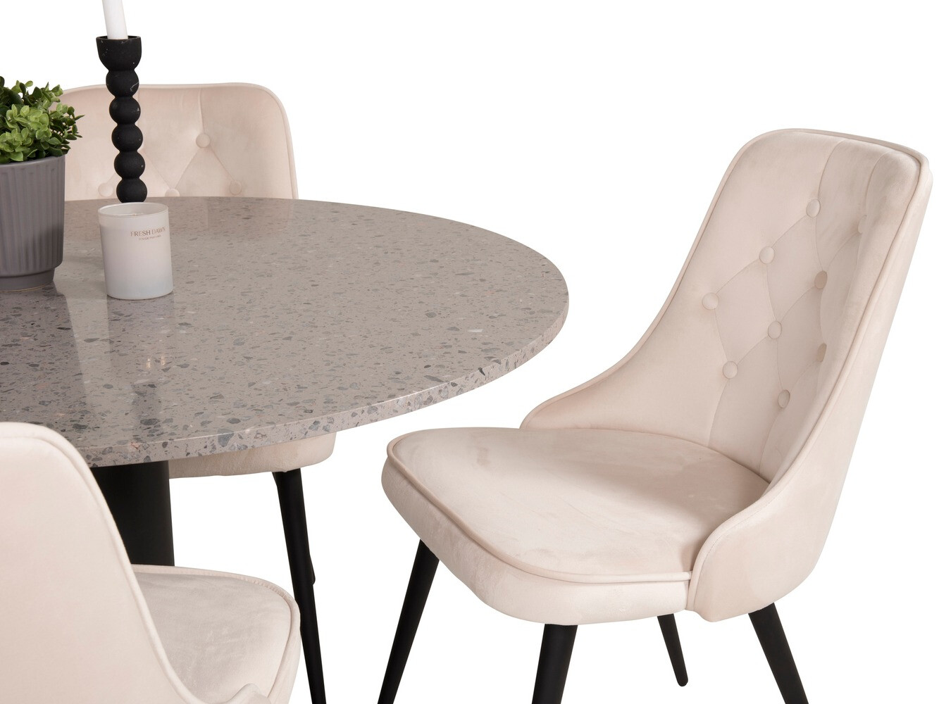 Conjunto para refeições Dallas 1139 (Creme + Preto)