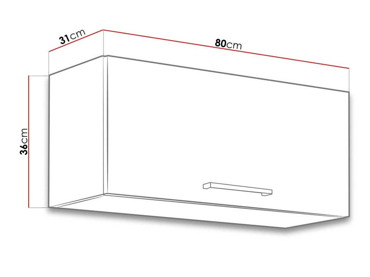 Armário modular suspenso Wood White 131