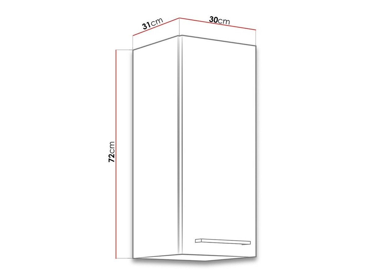 Armário modular suspenso Wood White 133