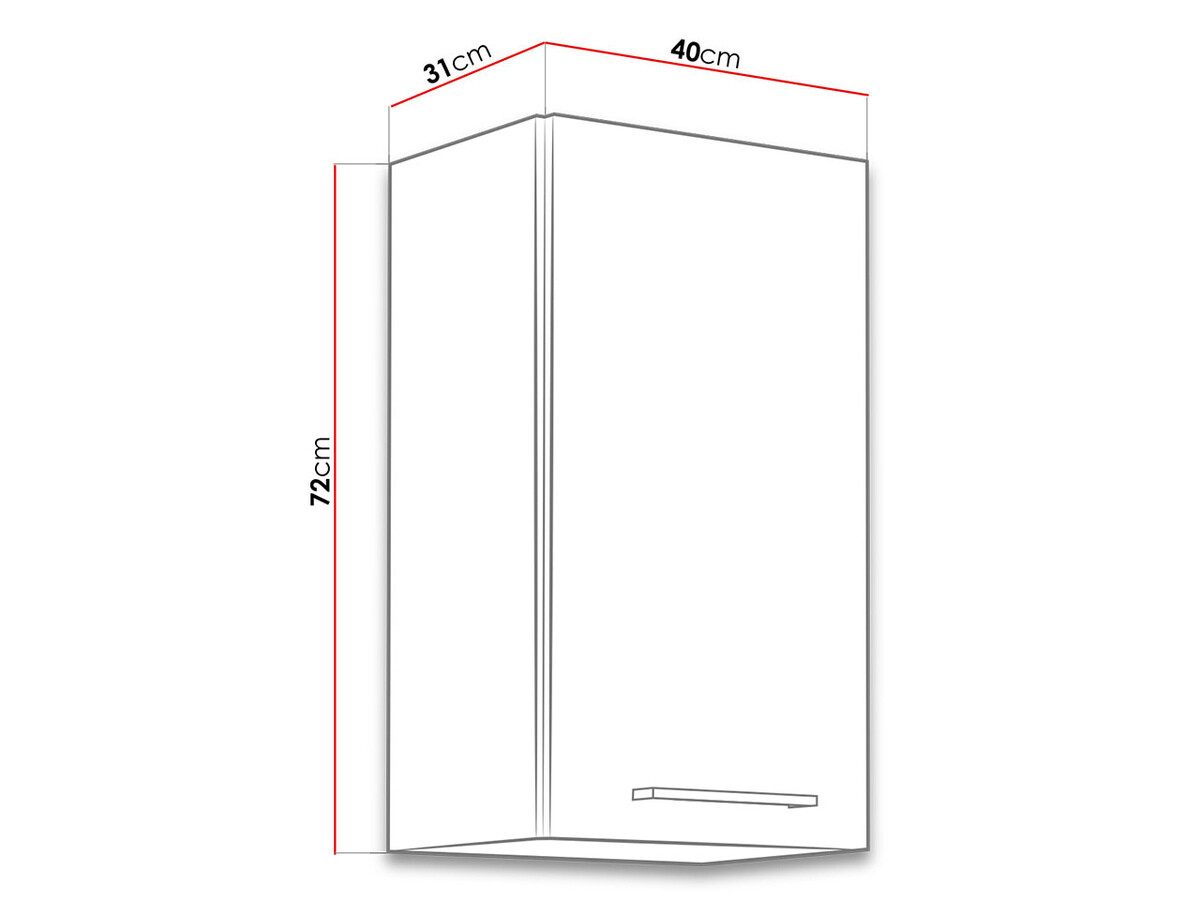 Armário modular suspenso Wood White 118
