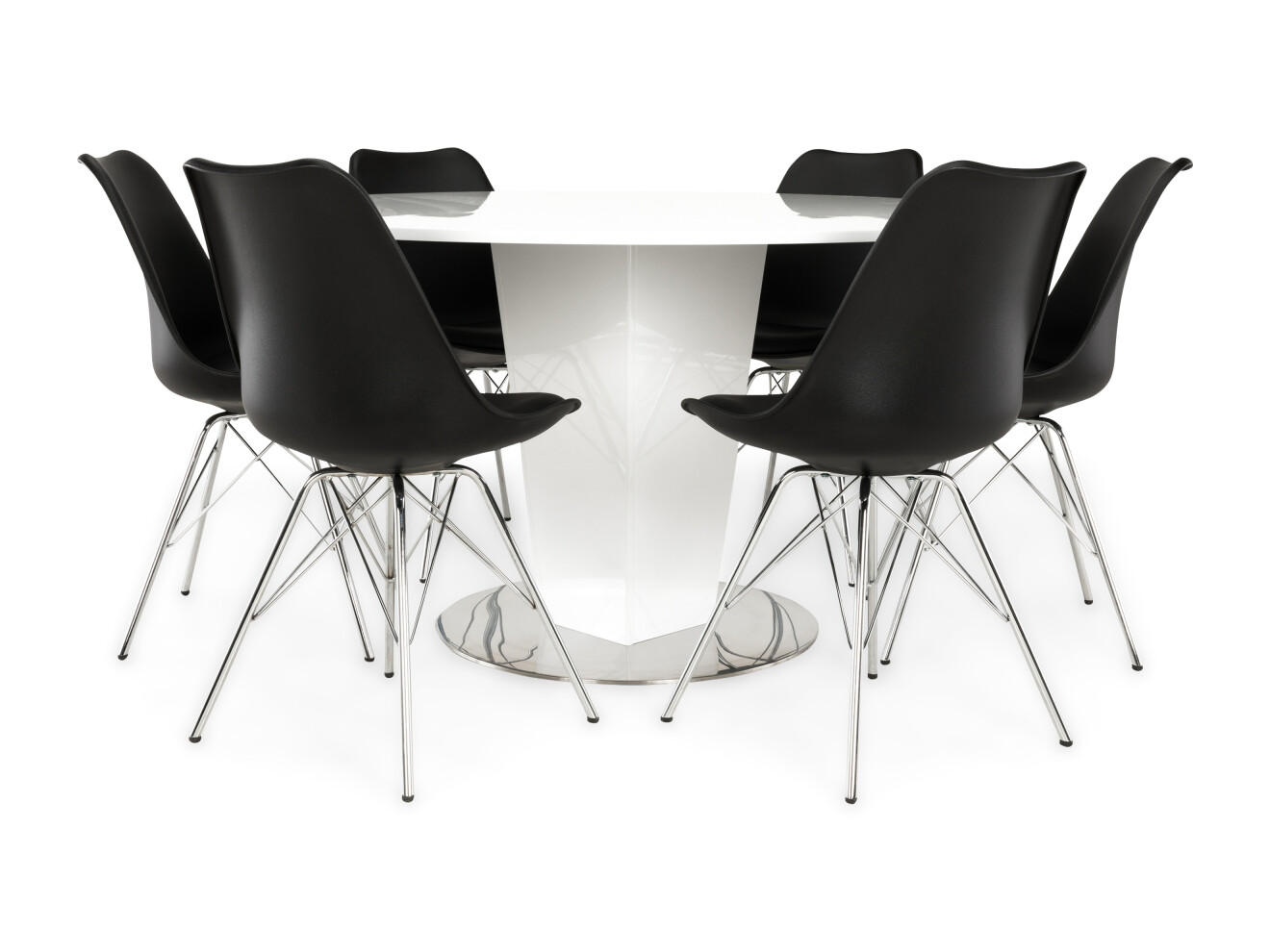 Conjunto para refeições Scandinavian Choice 605 (Preto + Prata)